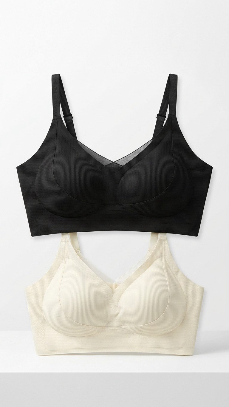 Seamless V Neck Support Bra